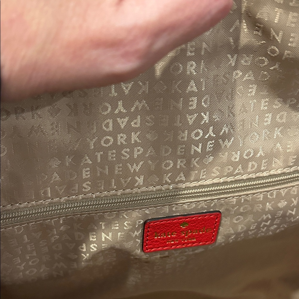Kate Spade Red Tote Bag EUC - Picture 13 of 15